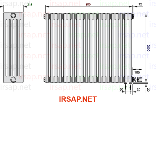 Радиатор IRSAP Tesi 62000/20 T26 CL 01
